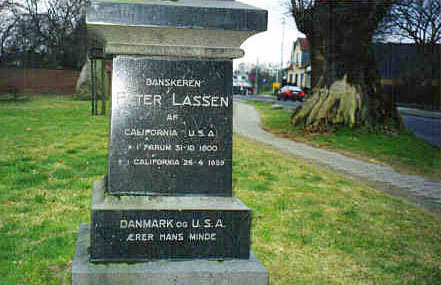 A monument for Peter Lassen in Denmark